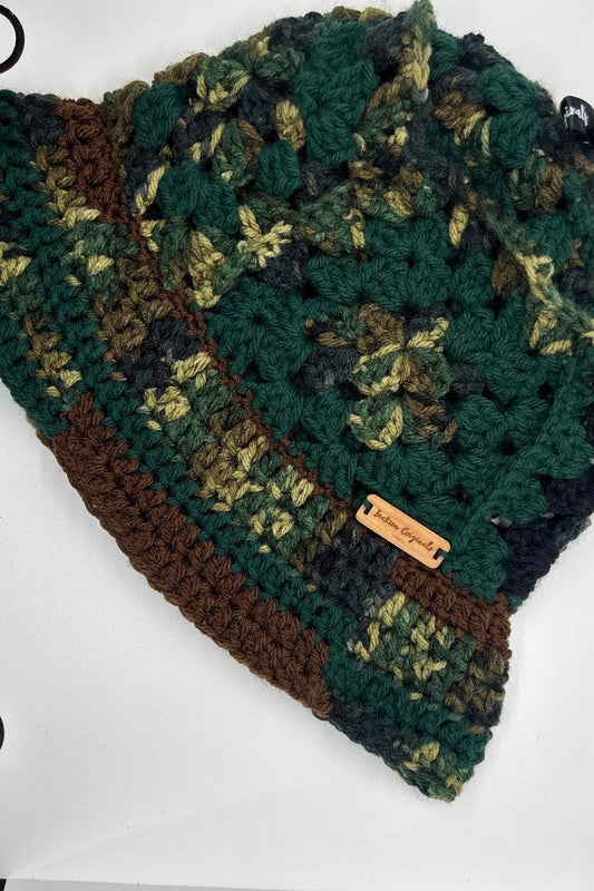 Crochet Bucket Hat Camo Crew