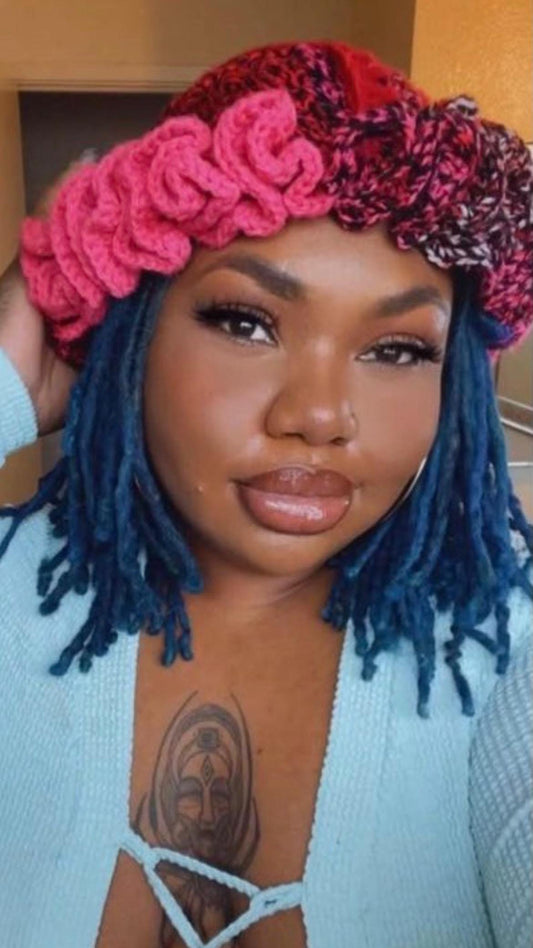 Valentines Crochet Ruffle Hat Ruffle Bae Club Lover Girl Bucket Hat