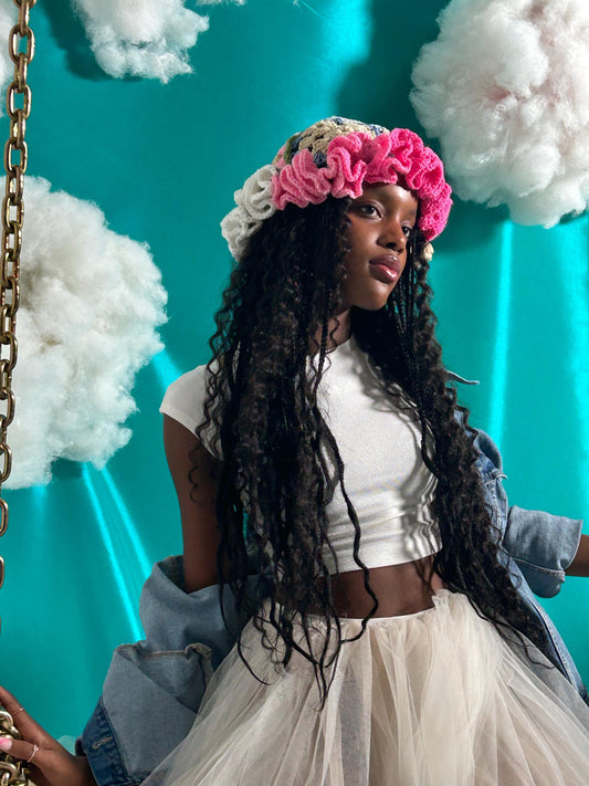 Crochet Ruffle Bucket Hat: Custom Color, Handmade