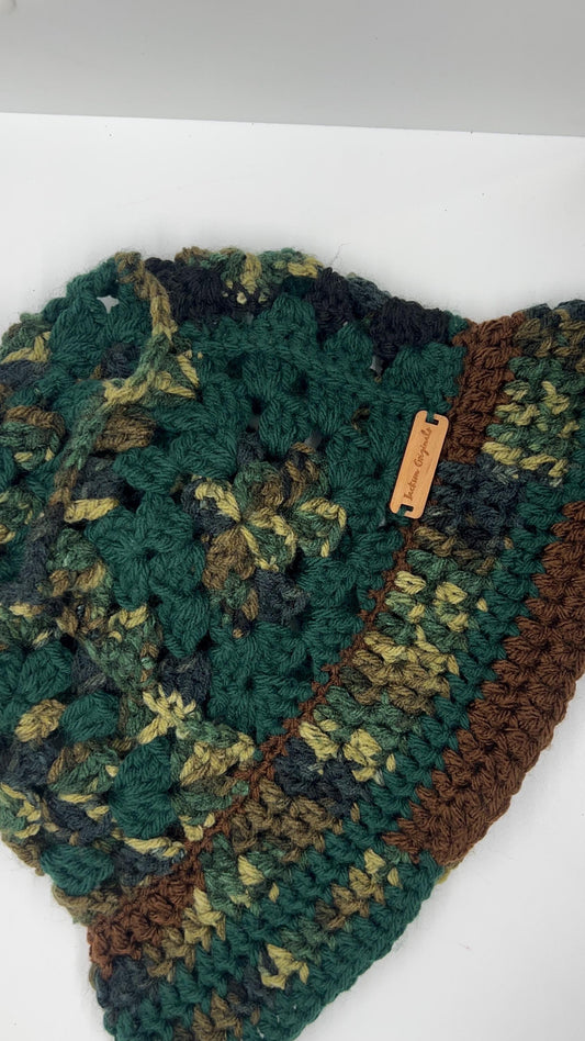Crochet Bucket Hat Camo Crew