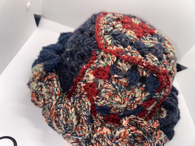 Crochet Ruffle Hat Ruffle Bae Club Casual Flare Patchwork Hat