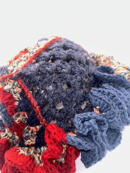 Crochet Ruffle Hat Ruffle Bae Club Casual Flare Patchwork Hat