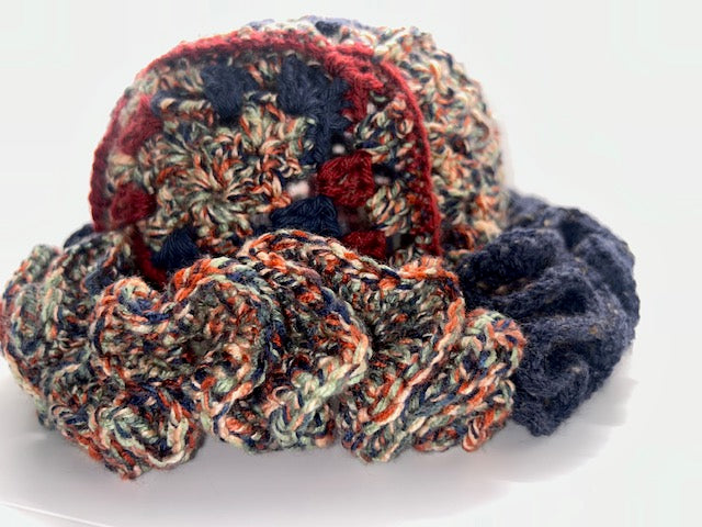 Crochet Ruffle Hat Ruffle Bae Club Casual Flare Patchwork Hat