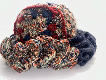 Crochet Ruffle Hat Ruffle Bae Club Casual Flare Patchwork Hat